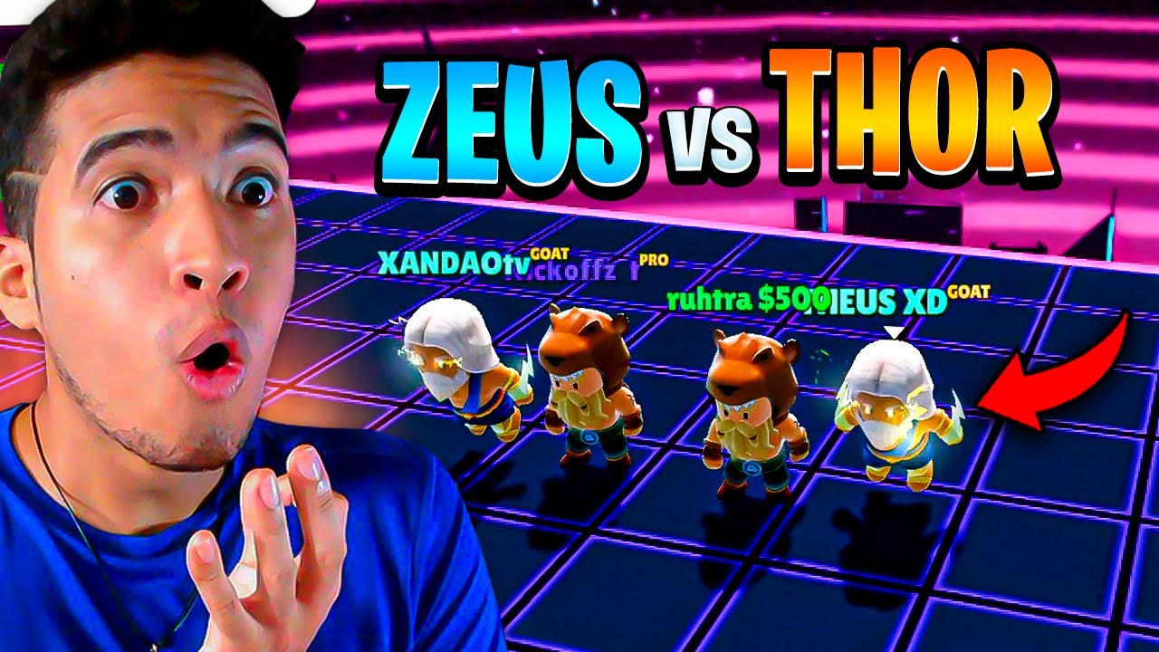 😱 DUELO DE DEUSES ⚡ ZEUS VS THOR 💥 2V2 MAIS M&Iacute;TICO DO BLOCK DASH 🤯