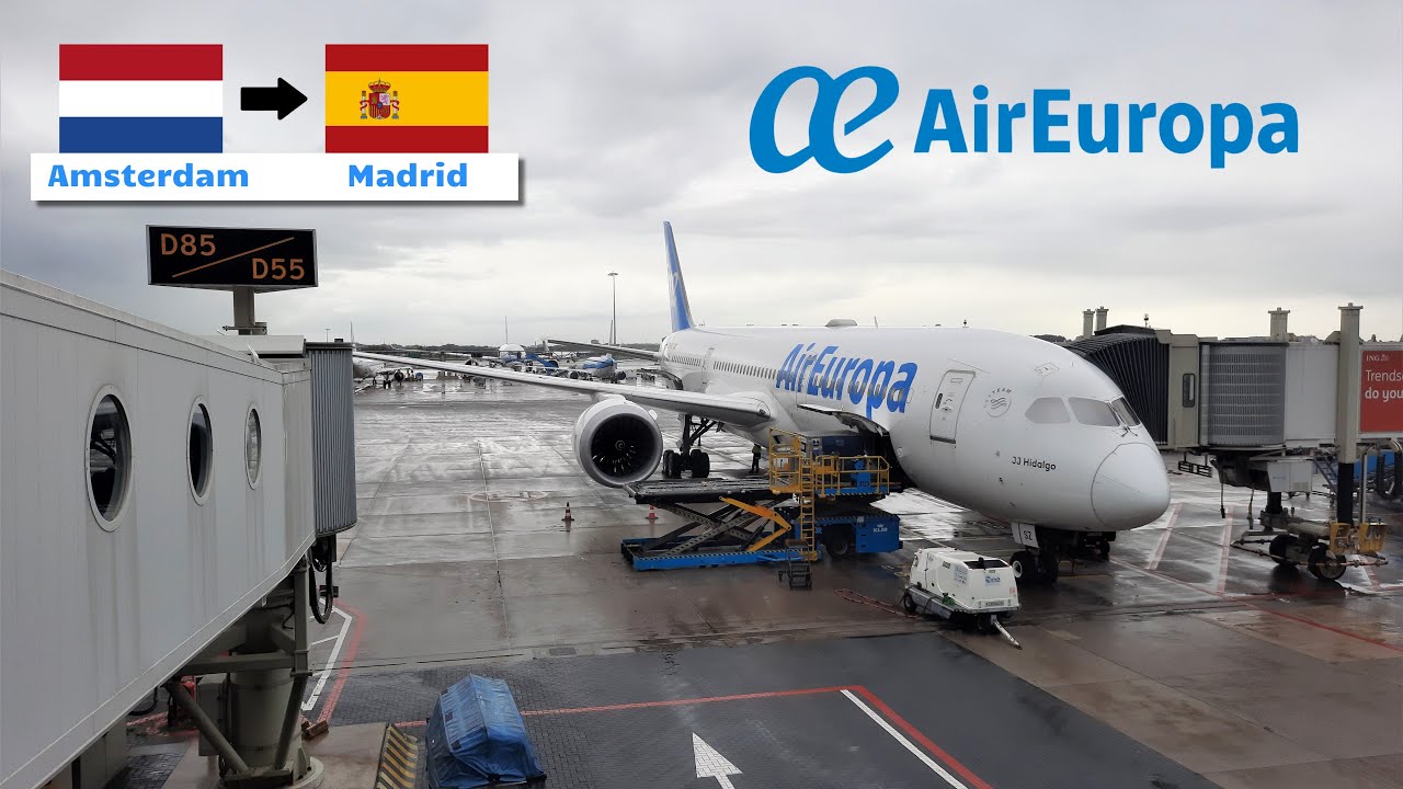 Trip Report | Air Europa B787-9 | Amsterdam - Madrid | Economy | 4K