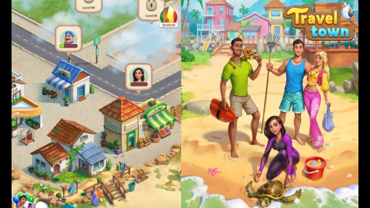 Travel Town - Merge Adventure | Level 17-18  Part 7 🐚🥗