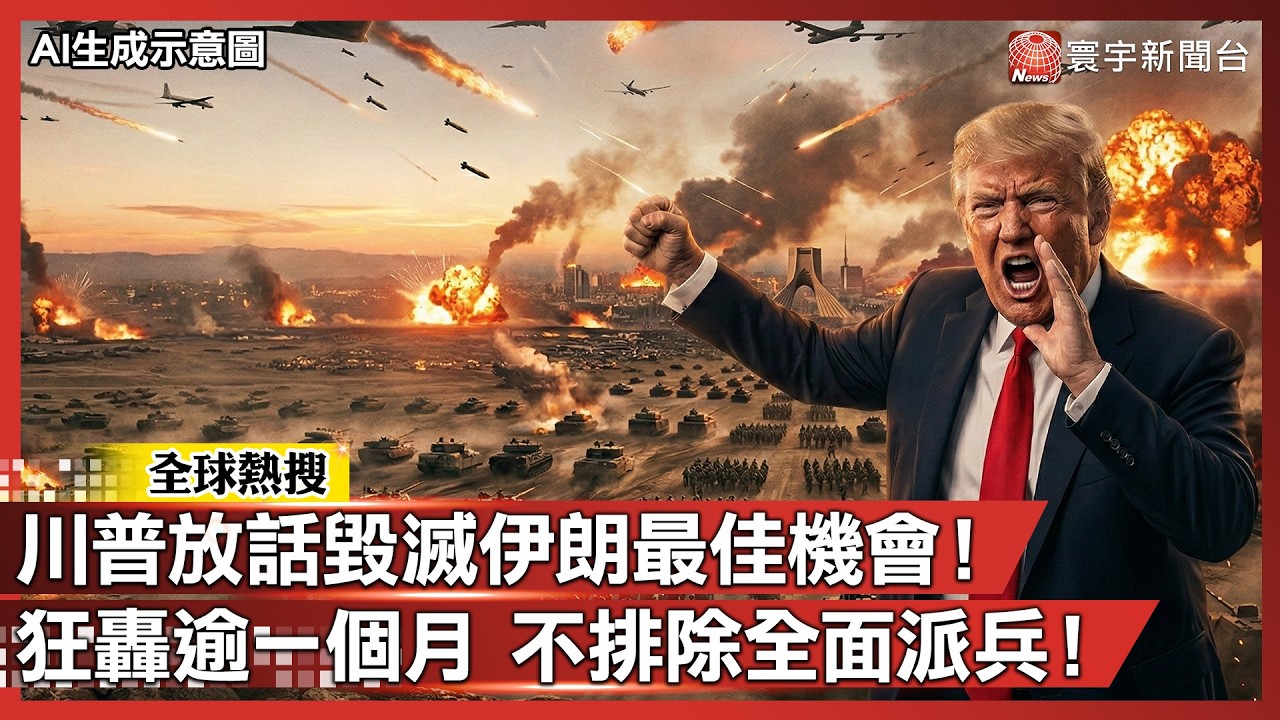 川普放話毀滅伊朗最佳機會！狂轟逾一個月 不排除全面派兵！｜#寰宇新聞