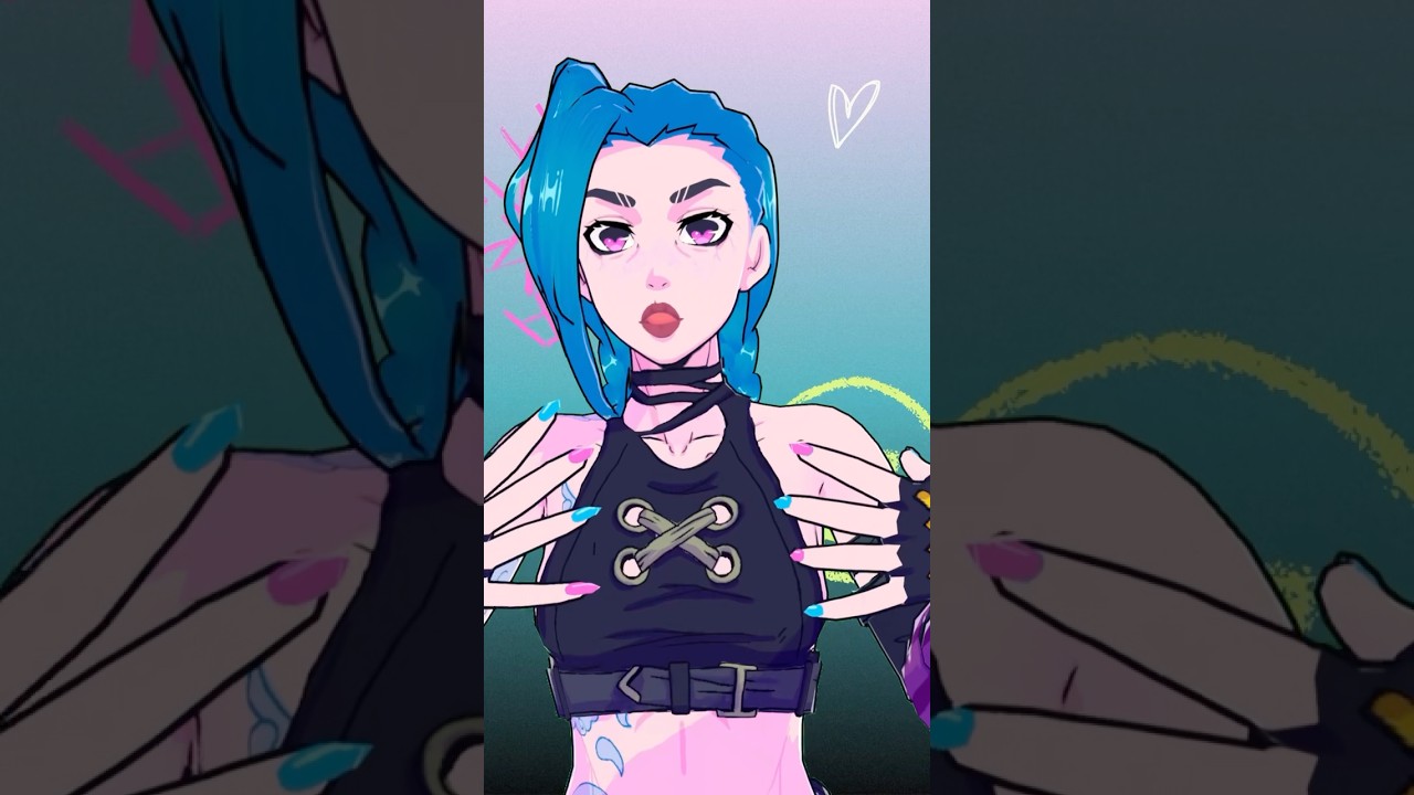 Создание Джинкс в VRoid Studio ✨ #vroidmodel #3danimation #3dcharacter #arcanefanart #jinx #vtube...