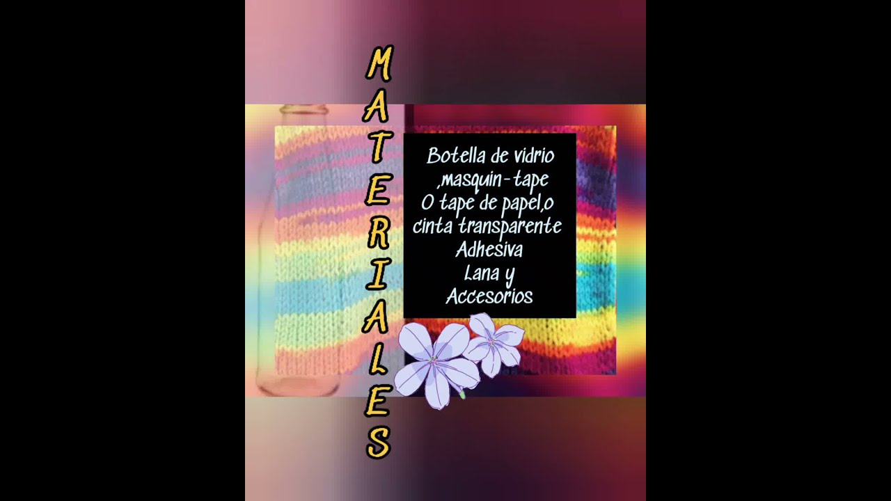 Diy#comoforrar botella con lana*facil