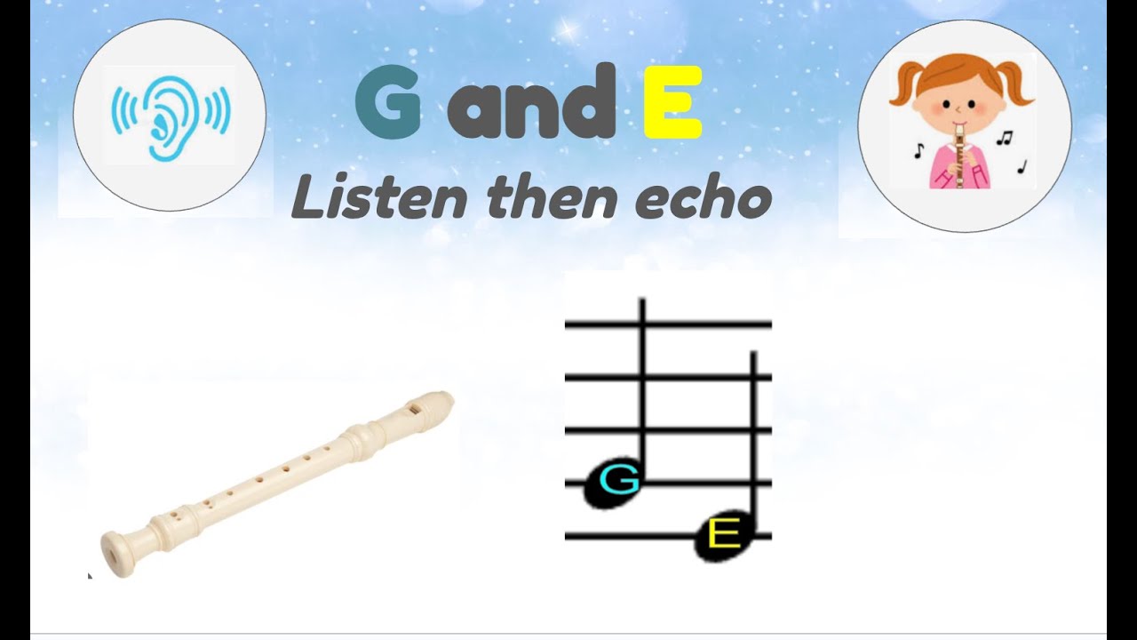 Recorder play along (echoes) E and G
