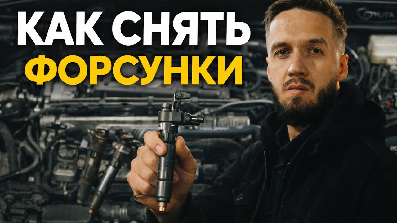 КАК СНЯТЬ ФОРСУНКИ Toyota diesel 