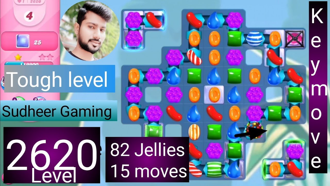 Candy crush saga level 2620 । Tough level । No boosters। Candy crush saga 2620 । Sudheer Gaming Tips