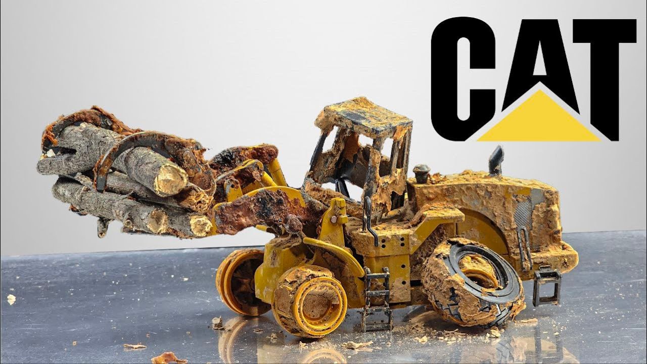 Restoration of a Cat construction vehicle, that I found in the Forest