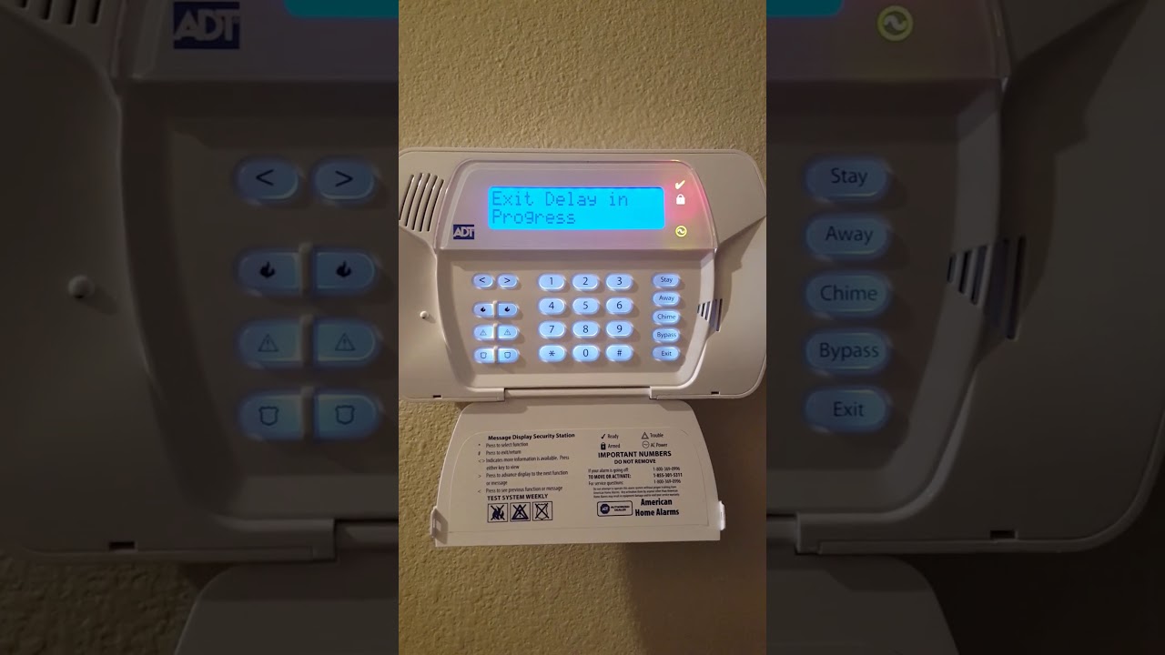 Как включить и выключить сигнализацию ADT
