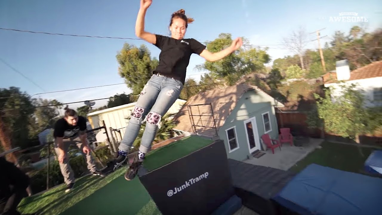 Secret Backyard Trampoline Wall! | Unseen Awesome