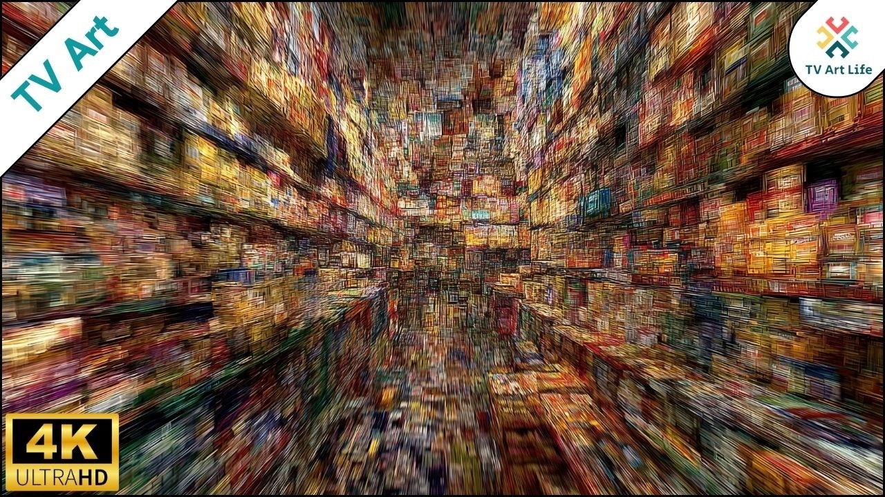 Abstract Cityscape Motion Frame TV Art | Modern Impressionist Screensaver | 4 Hours 4K