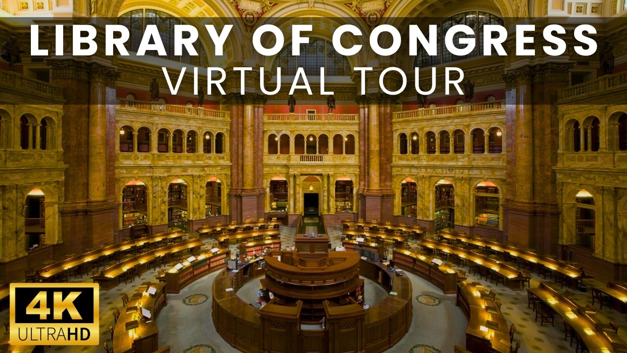 Library of Congress Virtual Tour (4K) - Washington D.C.