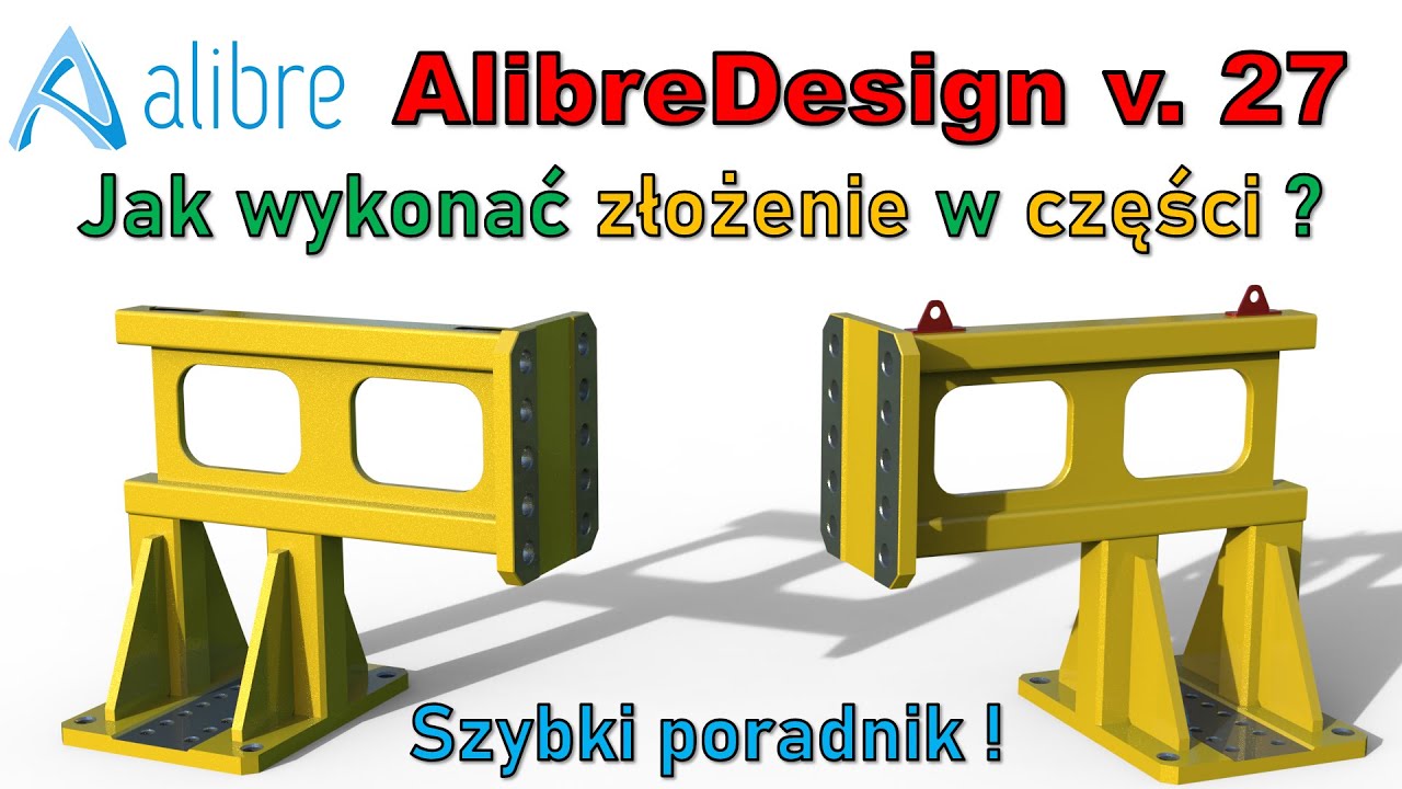 [332] Alibre Design - jak wykonać złożenie w części - operacja logiczna - boolowska | Tutorial PL
