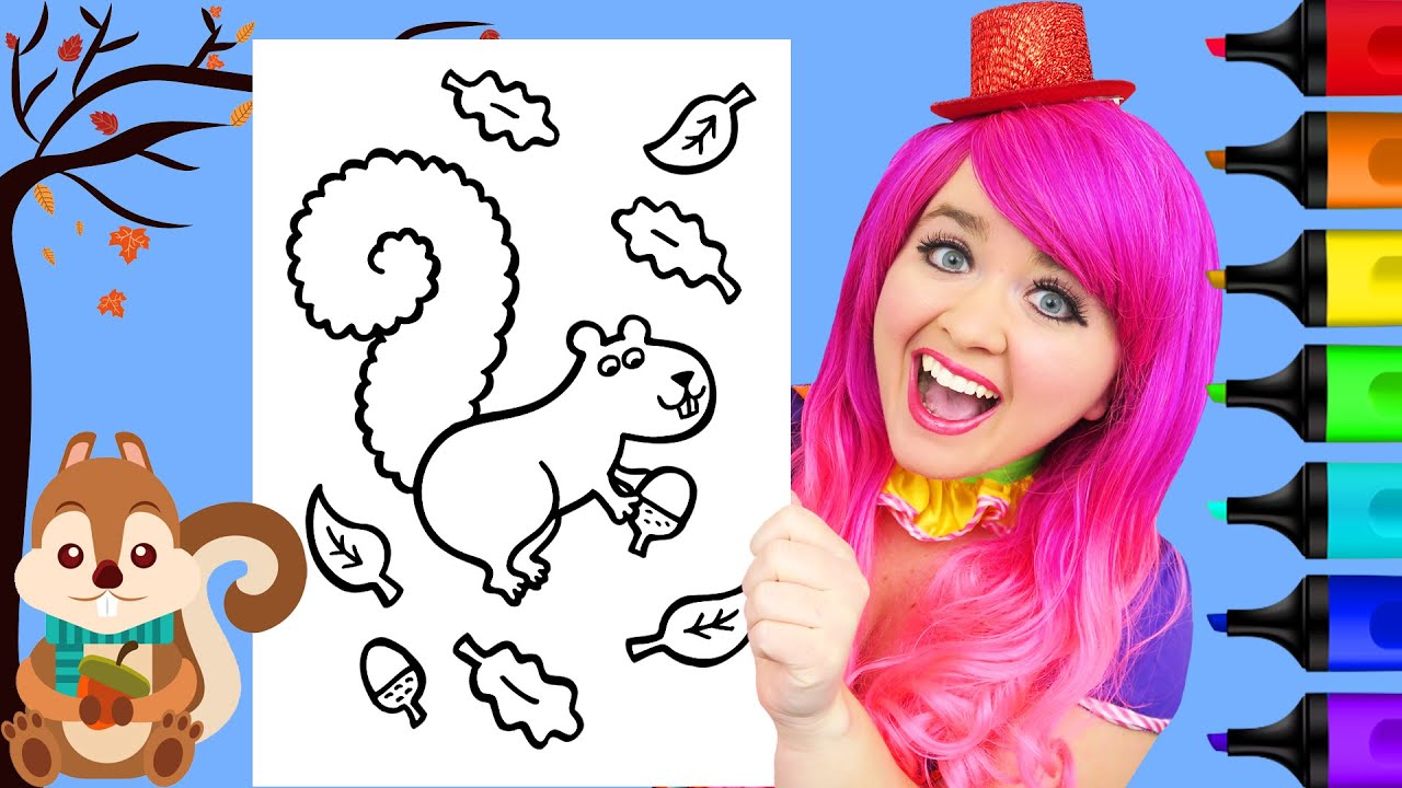 Coloring a Squirrel in Autumn
