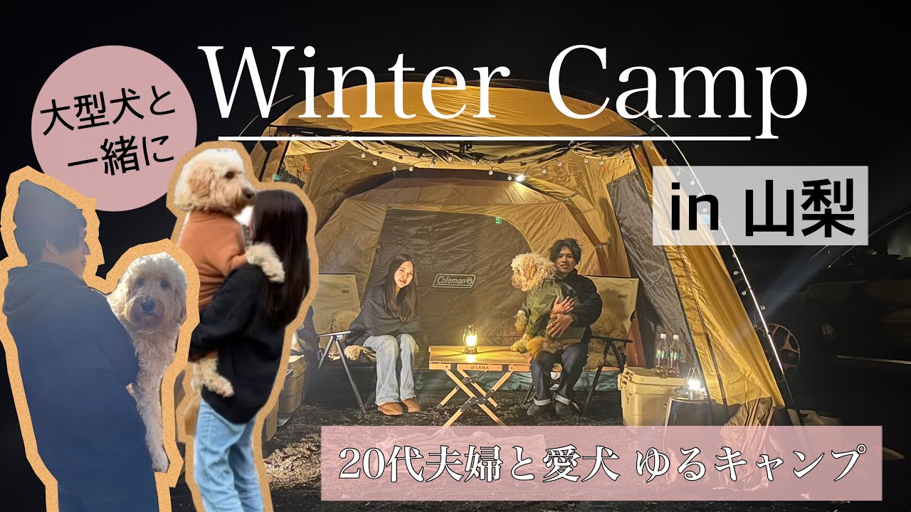 【愛犬とのんびり冬キャンプ】２０代夫婦と愛犬の、ただまったり過ごすだけのキャンプの様子