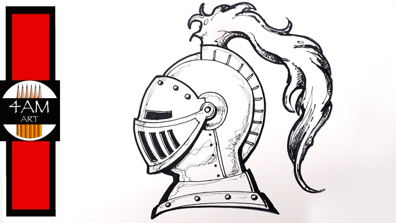How to Draw a KNIGHT HELMET