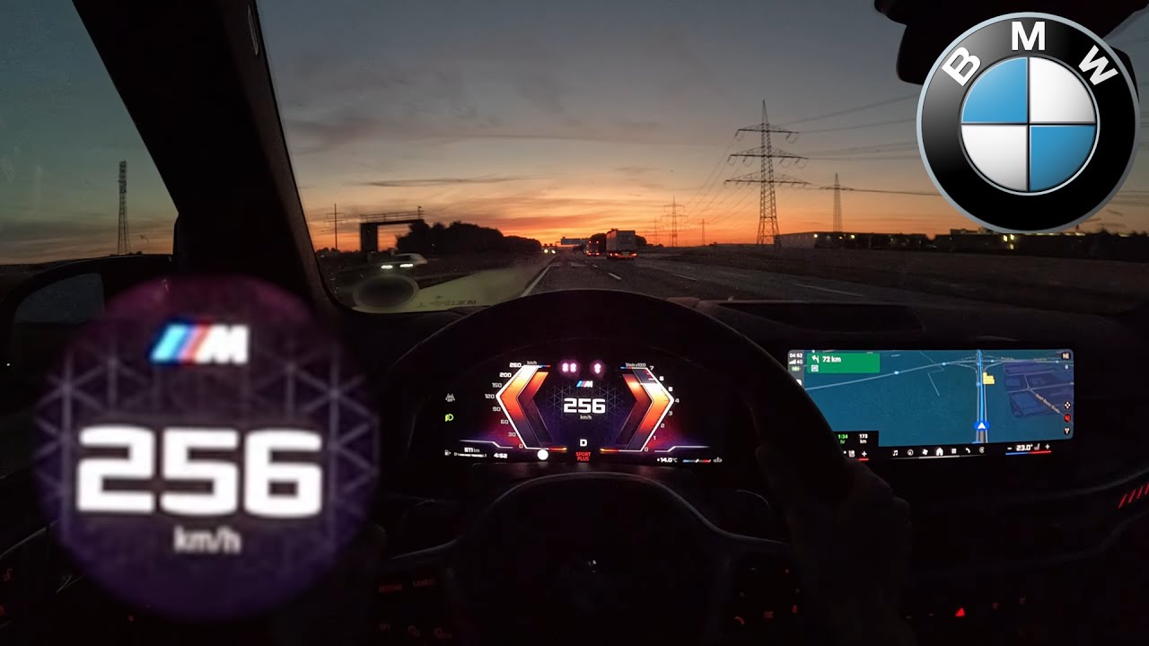 BMW X5M60i 256KPH/160MPH TOP SPEED Sunrise Drive in Frankfurt | German Autobahn | 4K ASMR POV Drive