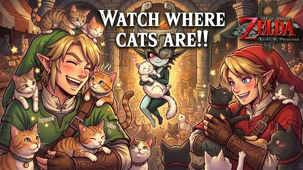Zelda Twilight Princess Co Op Multiplayer If YOU LOVE CATS THEN WATCH!