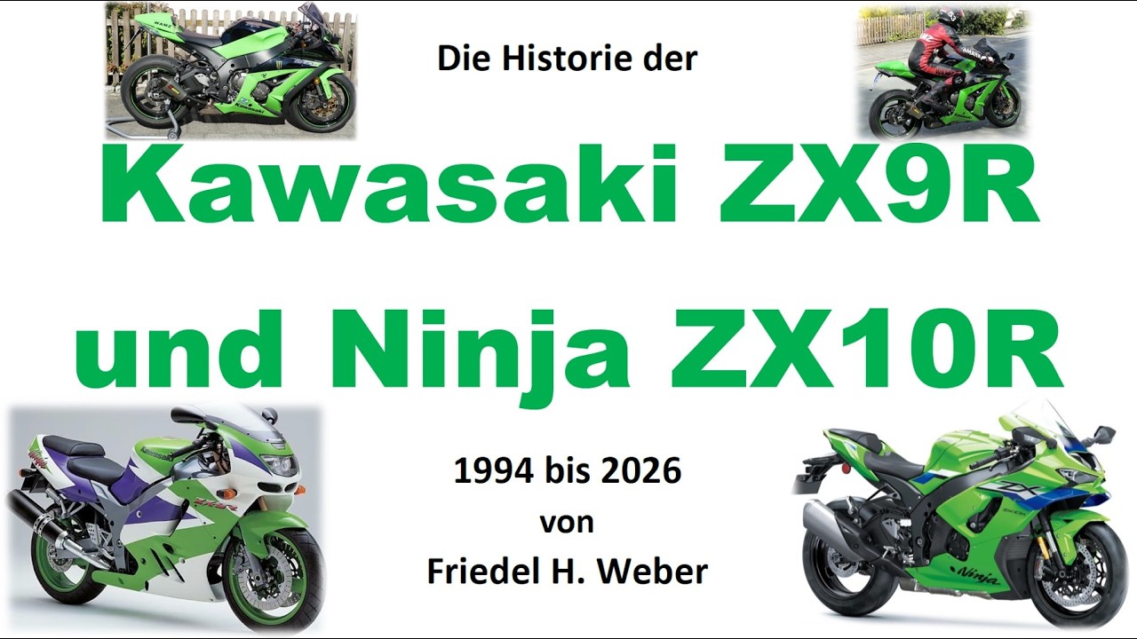 Die Geschichte der Kawasaki Ninja ZX9R & ZX10R von 1994 bis 2026