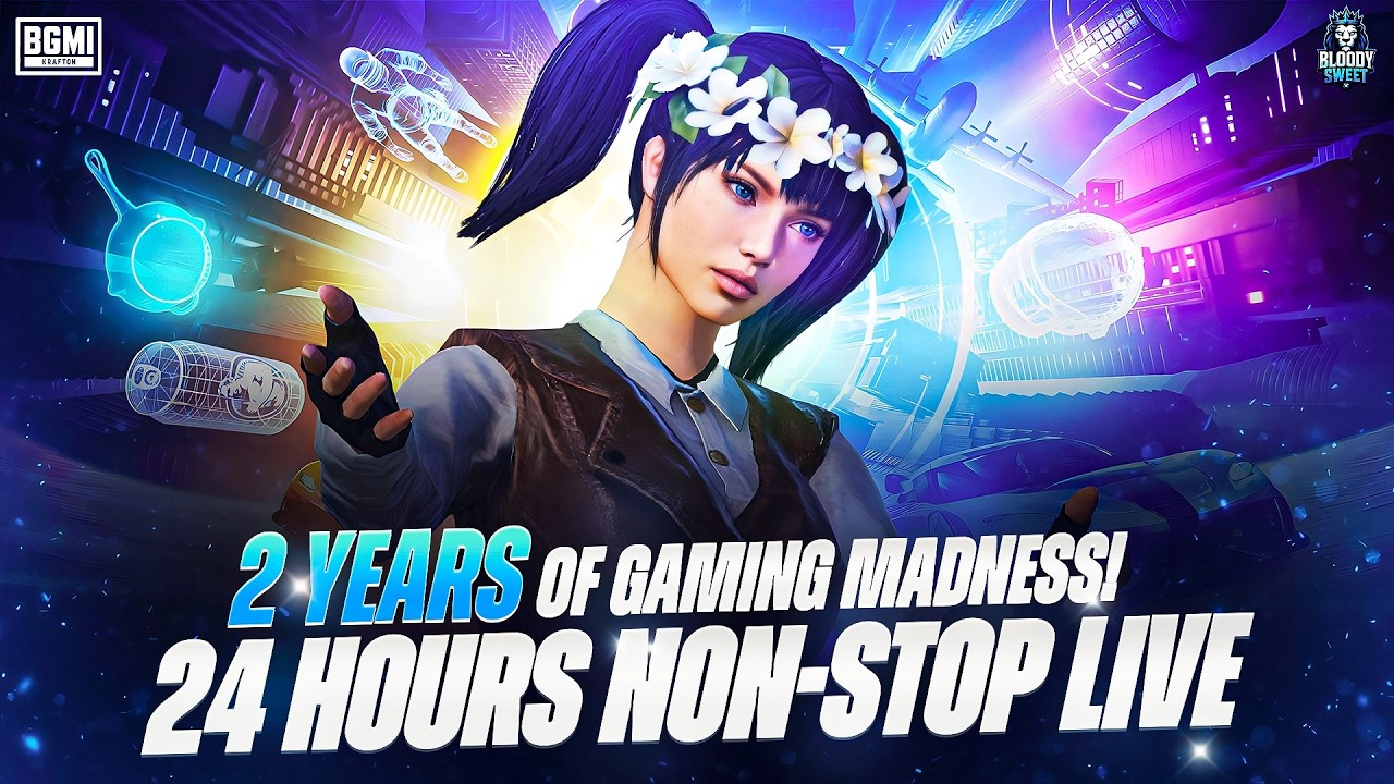 2ND ANNIVERSARY OF MY JOURNEY💙24 HOURS LIVE 💥ROAD TO 5K SUBS💖😎#pondsyt #pondslive #bgmi #bloodysweet