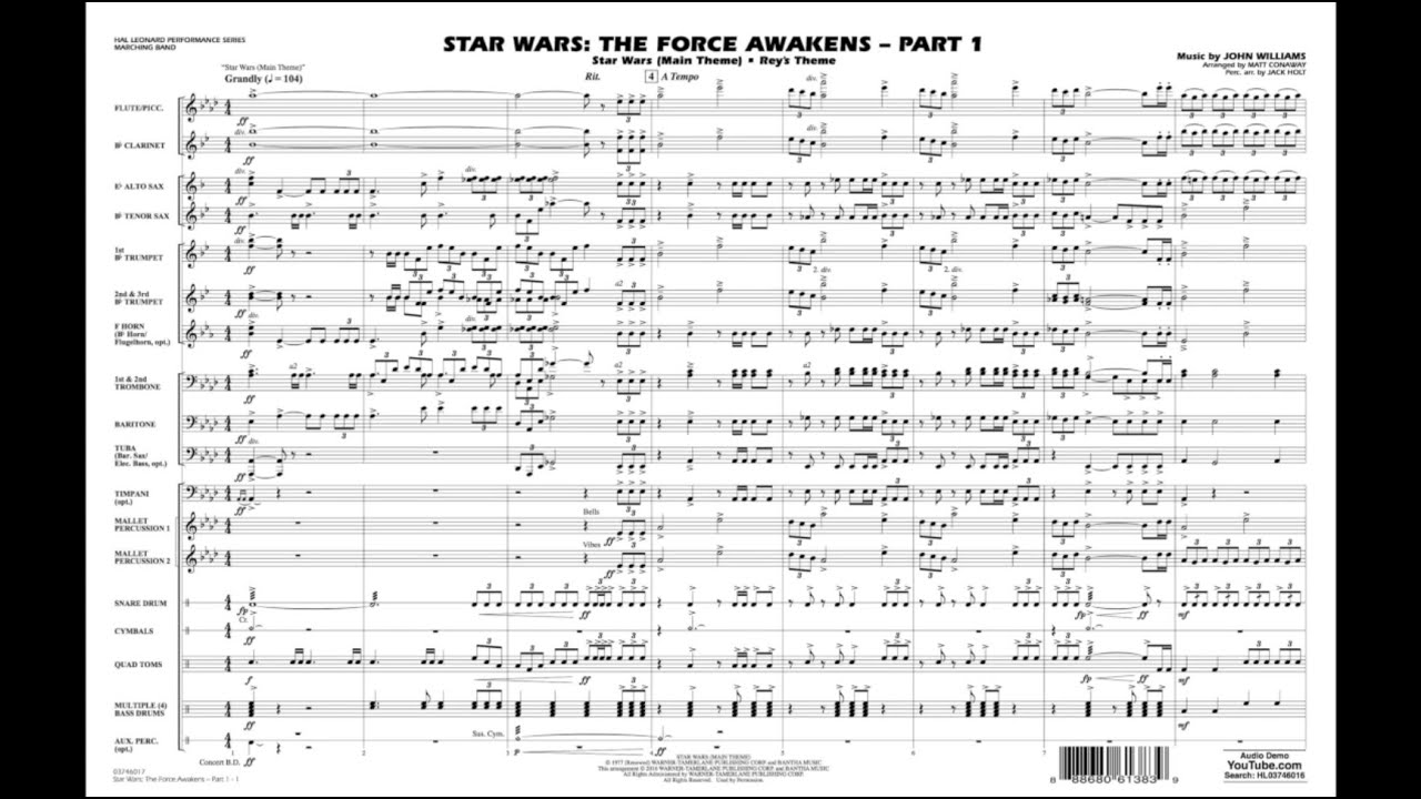 Star Wars: The Force Awakens - Part 1 by John Williams/arr. Matt Conaway