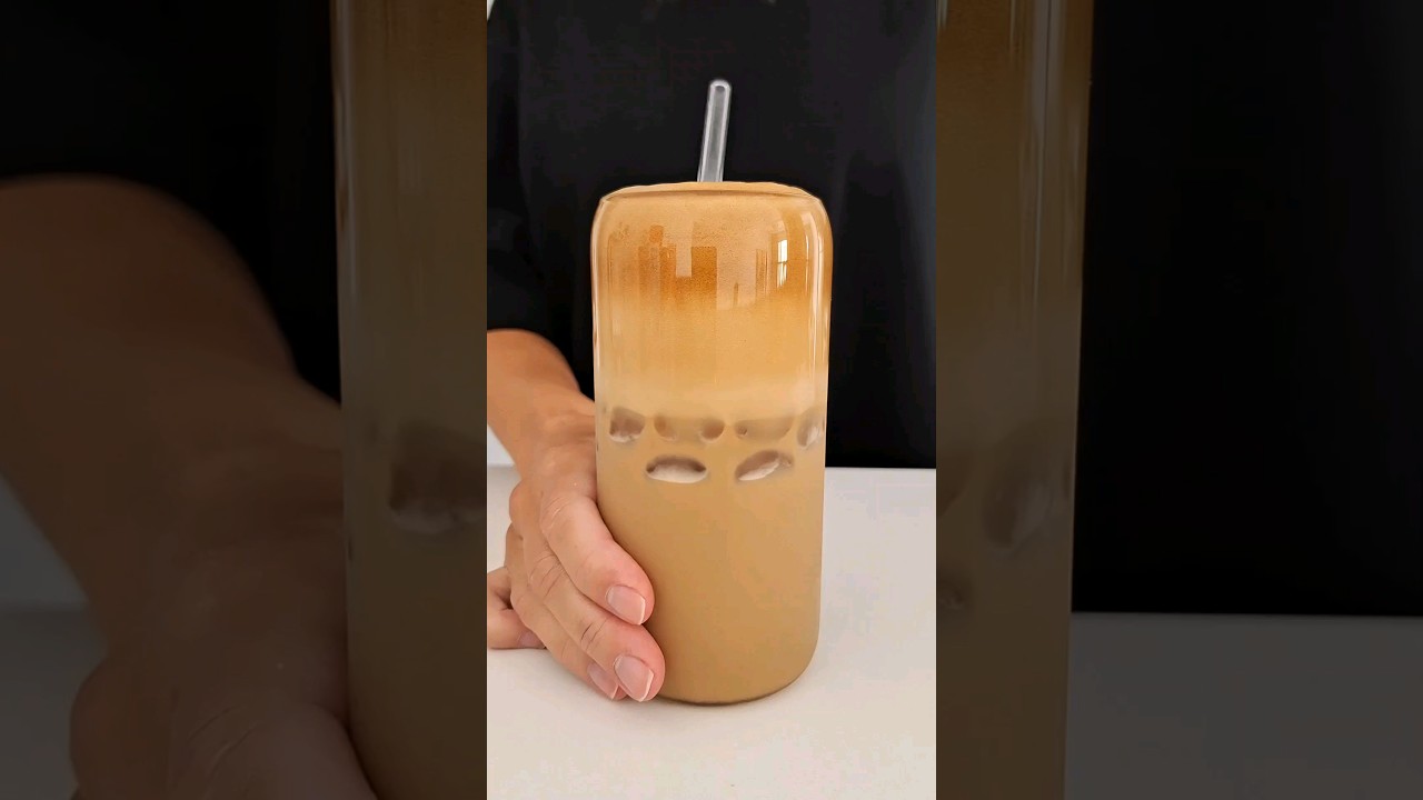 1 Minute Honey Greek Frappe 🍯☕️ #coffee #frappe #easyrecipe #shorts