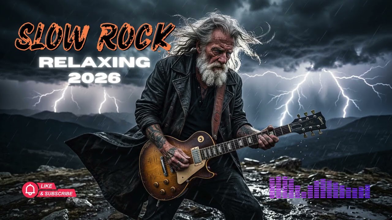 Slow Rock Night Music &ndash; Soft Guitar & Calm Vibes for Midnight