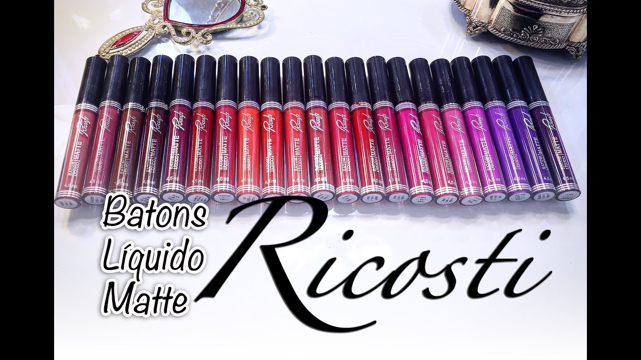 Batons Líquido Matte Ricosti #TodasAsCores - Andreza