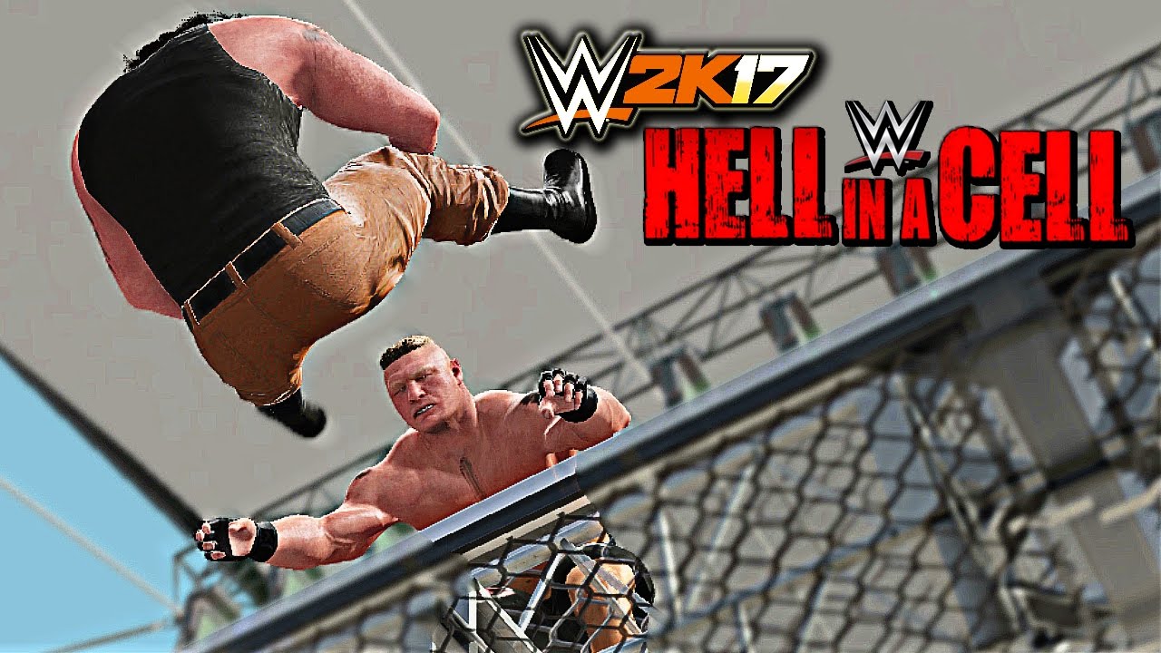 WWE 2K17 - Brock Lesnar vs Braun Strowman Hell In A Cell Match W/DAYTIME ARENA (PS4 & XBOX ONE)