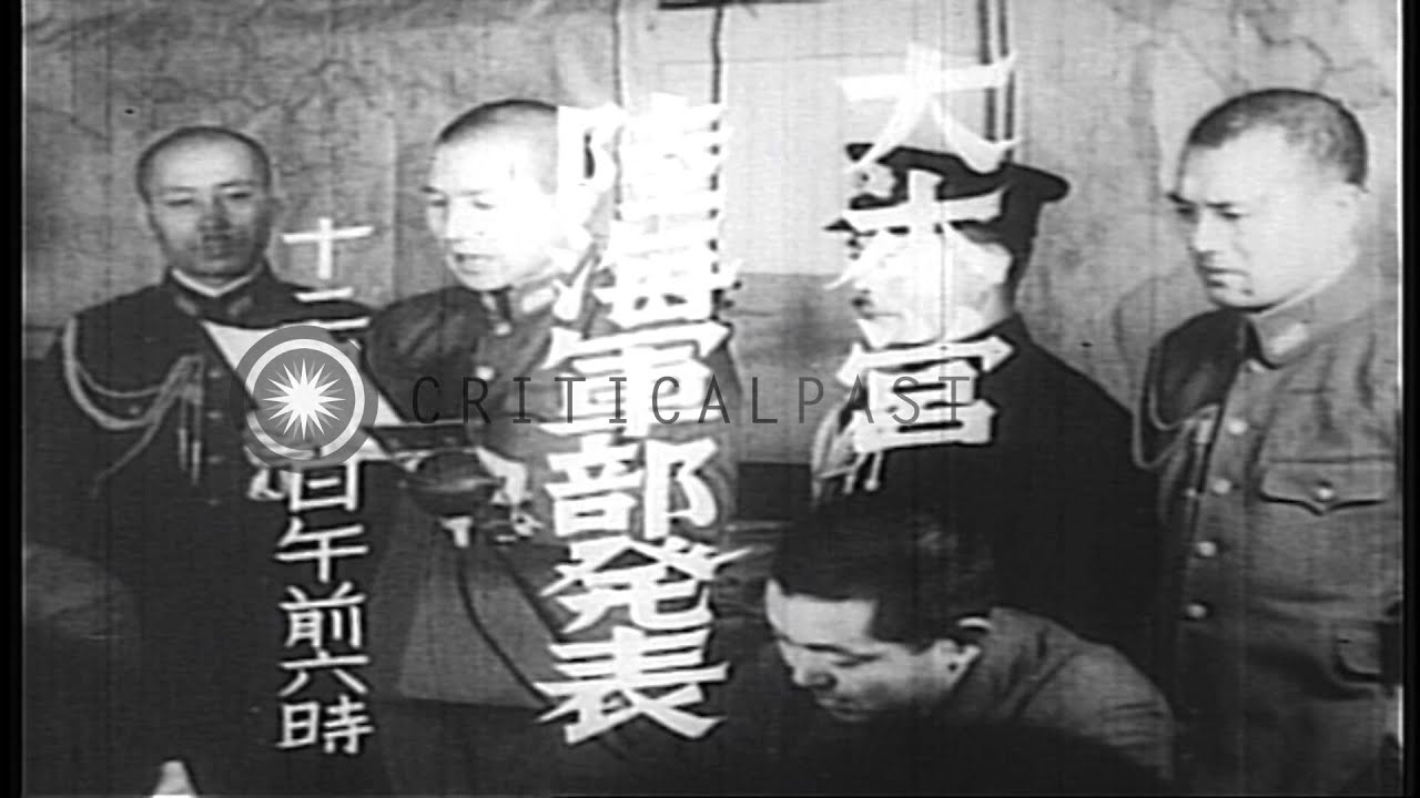 Prime Minister Hideki Tojo addresses the people of Japan regarding World War II. HD Stock Footage