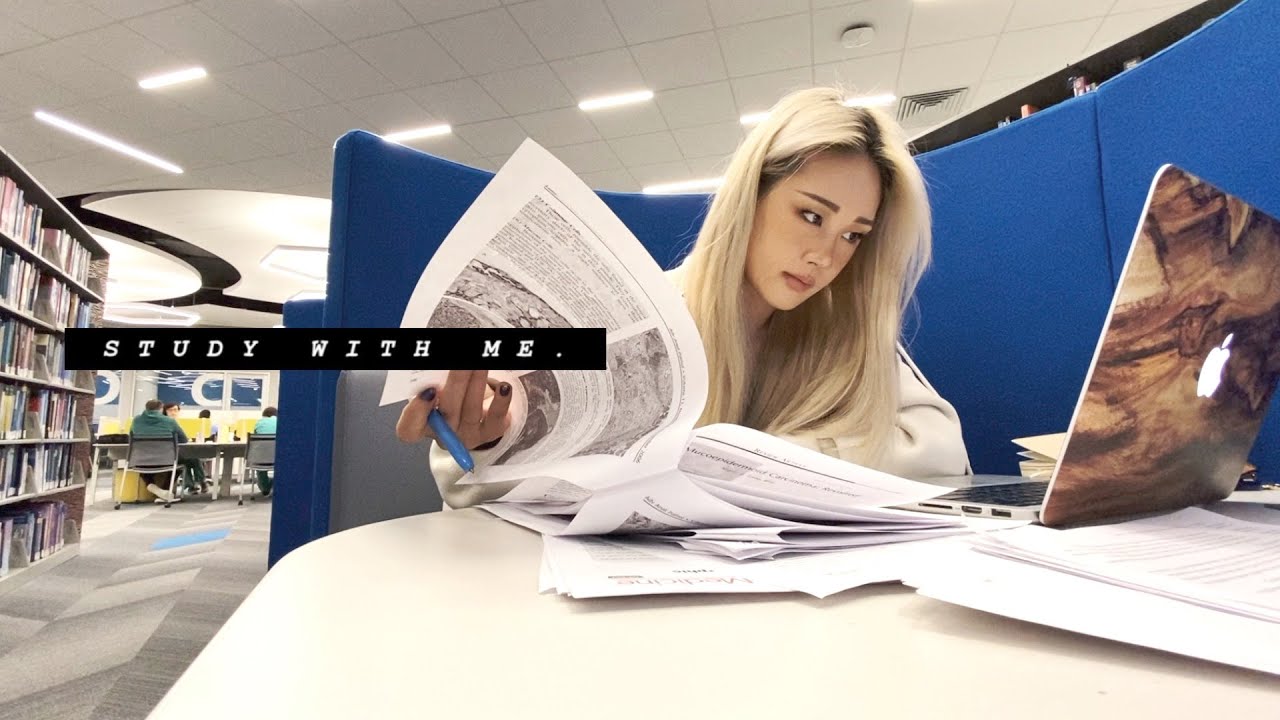 STUDY WITH ME FOR 2HRS | 도서관에서 두시간 불태웁시다🔥