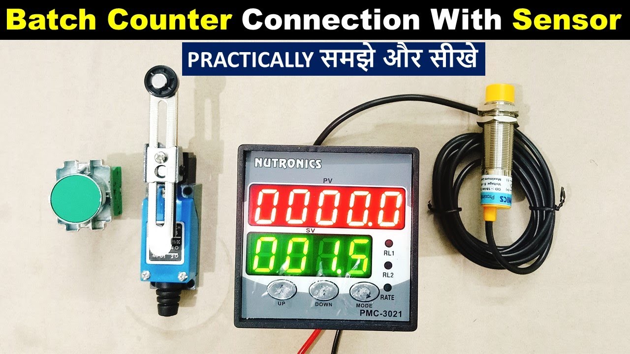 Automatic Batch Counter Meter Connection With Sensor | preset counter | @ElectricalTechnician