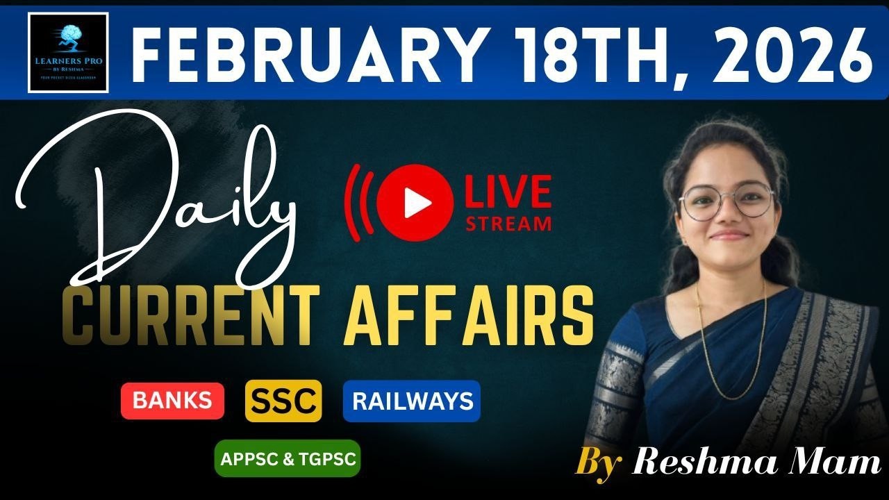 “Daily CA MCQs – Feb 18, 2026 | Live Quiz for All Competitive Exams!”