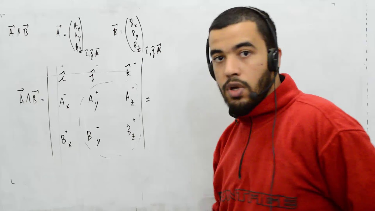 Maths pour m&eacute;canique et &eacute;lectricit&eacute;, part 10, produit vectoriel et d&eacute;terminant