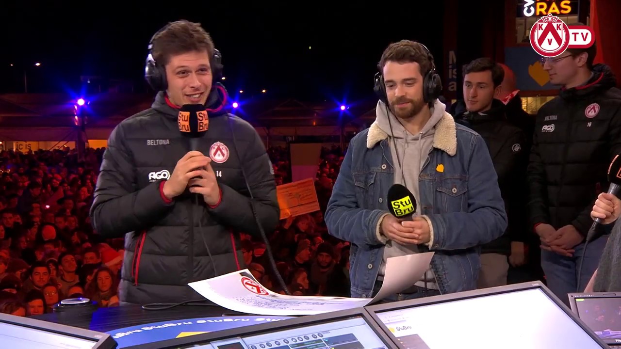 KV Kortrijk -  Bezoek A-kern aan warmste week Studio Brussel