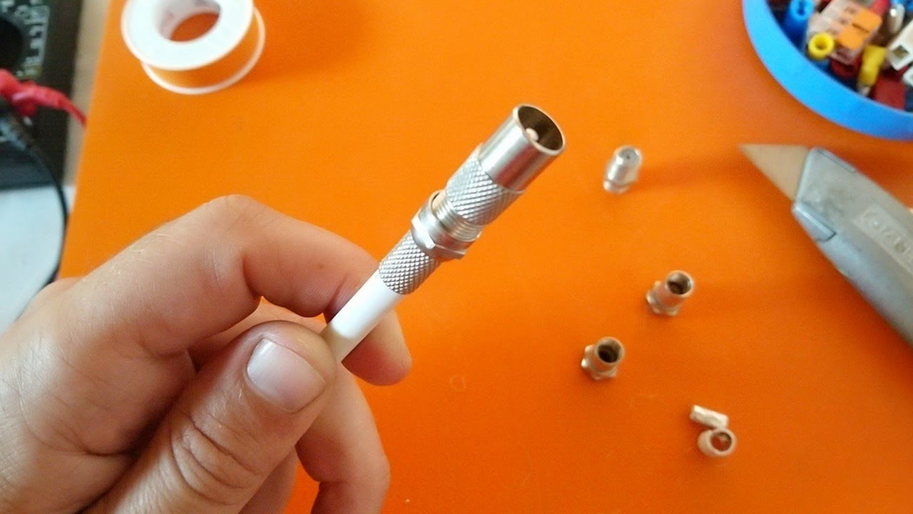 TV Connector Installation and Coaxial Cable Joint With RG6 F Plug (DIY)