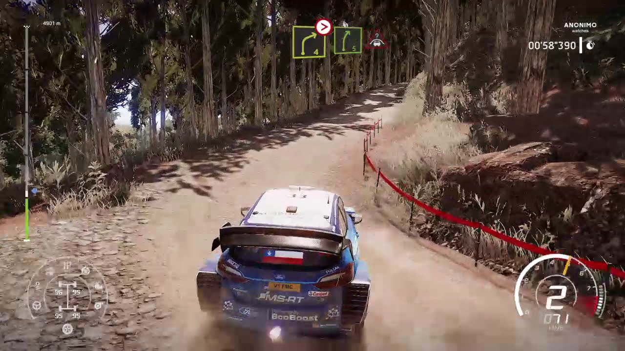 WRC 8 controller wireless Dualshock 4 no ABS , no TCS , realistic damage - Lircay Rally Chile