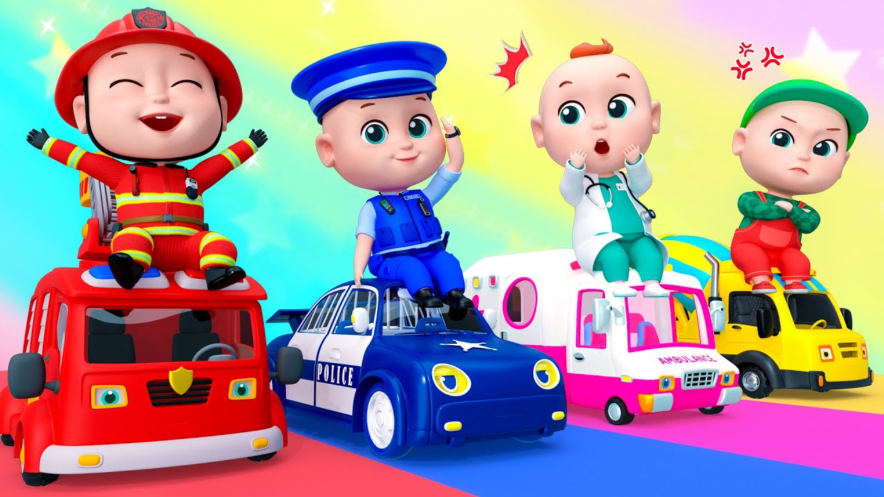 おまわりさんは正義のミカタ - 警察官のうた👮‍♂️ | パトカー | 乗り物 | 子供の歌と童謡 | こどものうた | Pulka - 子どもの童謡
