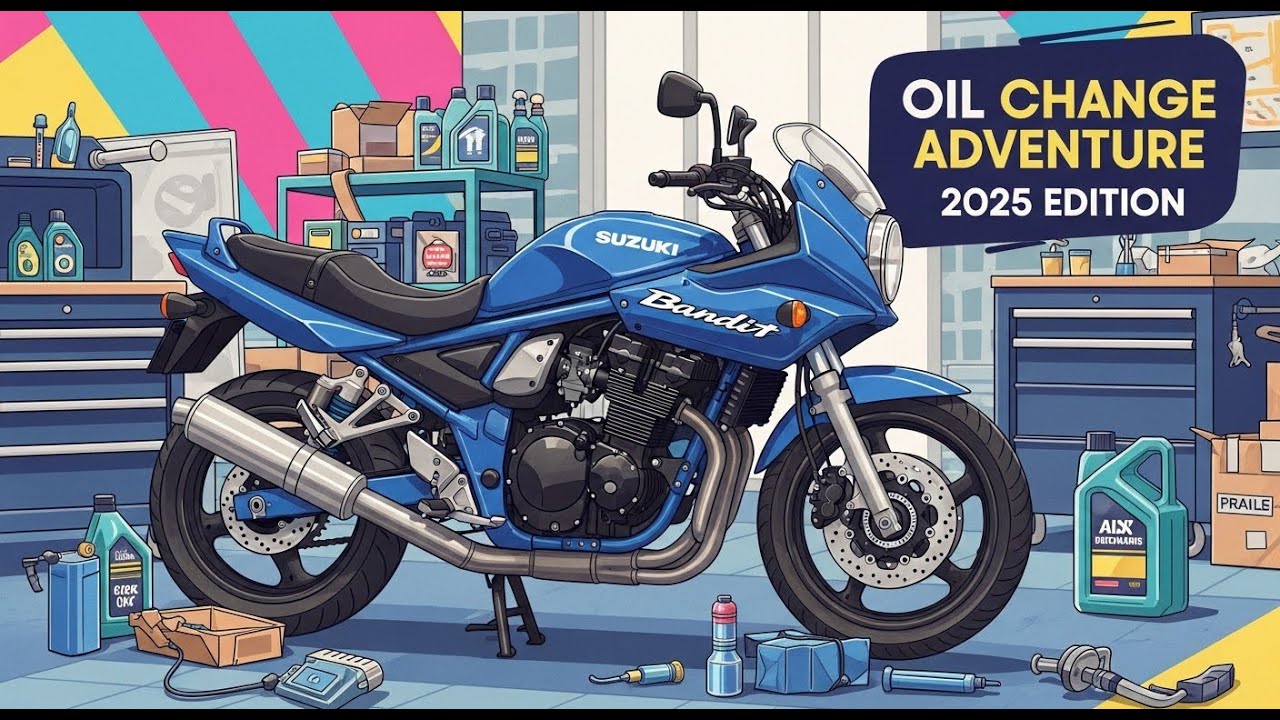 Wymiana oleju i serwis łańcucha. Oil change Suzuki Bandit GSF 1250 GT.#vlog #motovlog #bike #viral