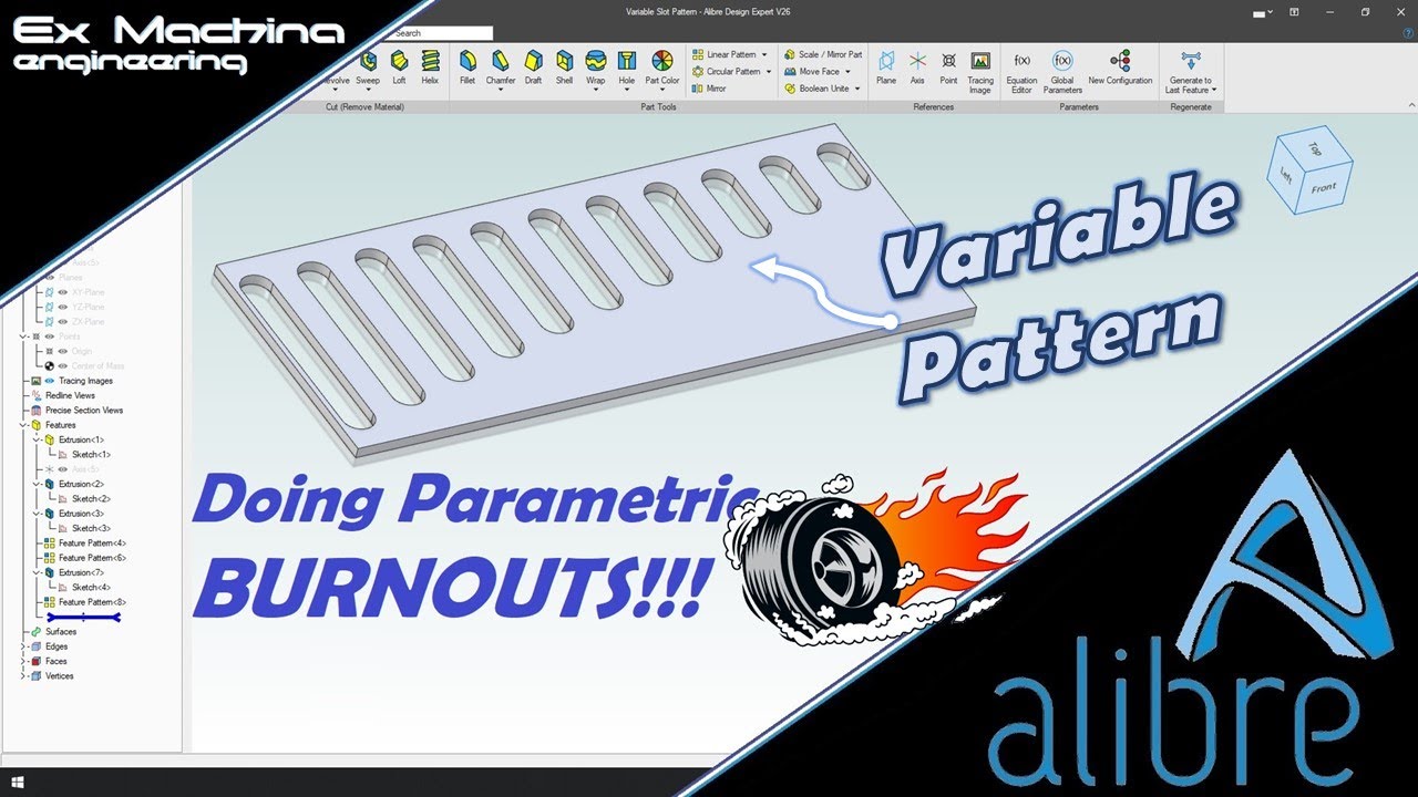 Parametric Burnouts: Variable Patterns driven by geometry!