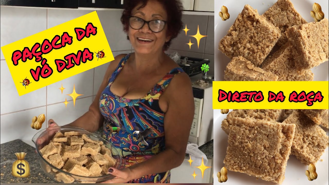 A melhor PAÇOCA CASEIRA é a da VÓ DIVA : DELÍCIAS da ROÇA