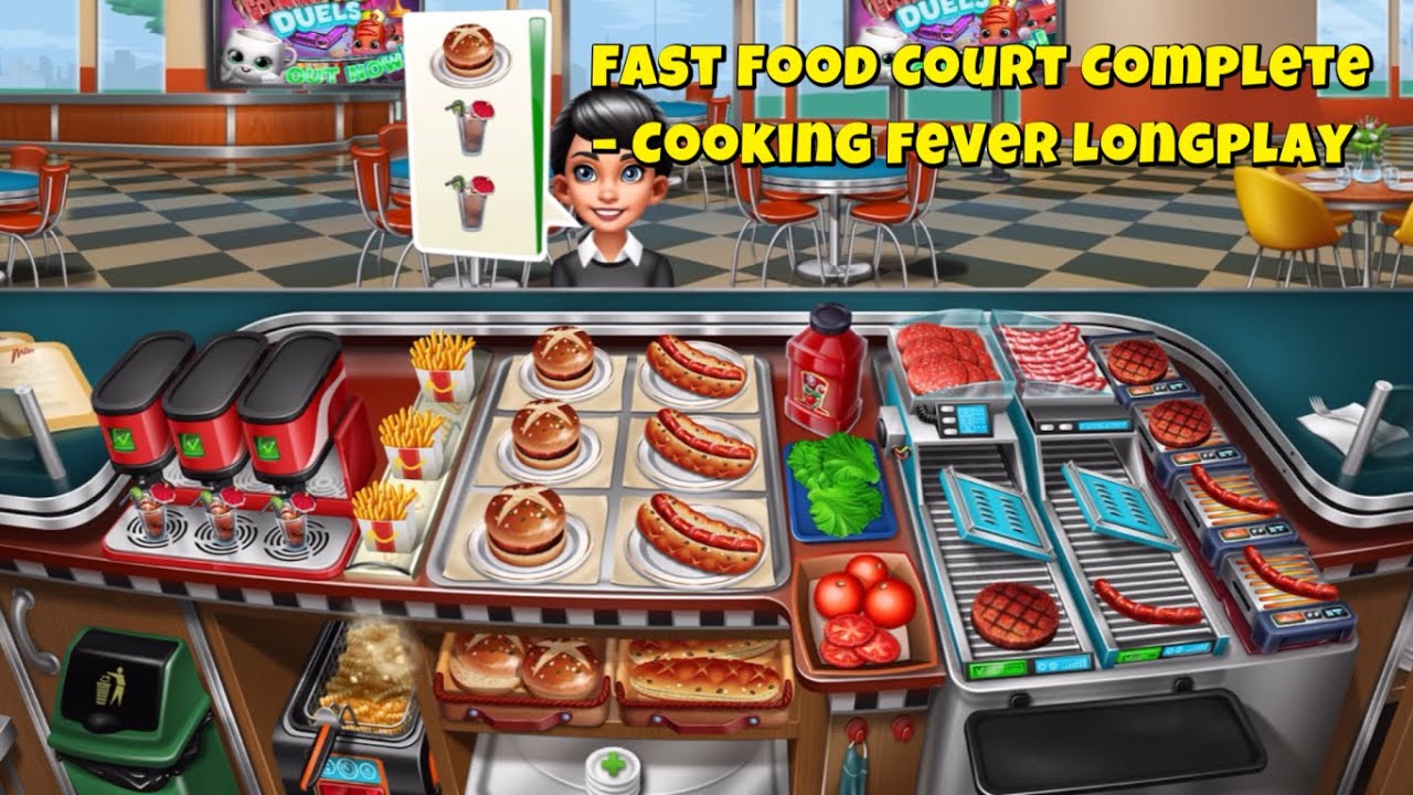 Cooking Fever #1: Fast Food Court Complete Playthrough (3 Stars Journey)
