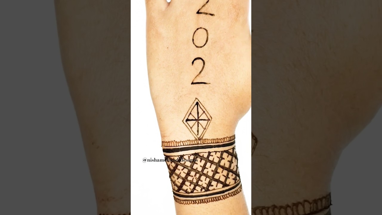 2️⃣0️⃣2️⃣4️⃣ number mehndi design | easy number mehndi design #shorts