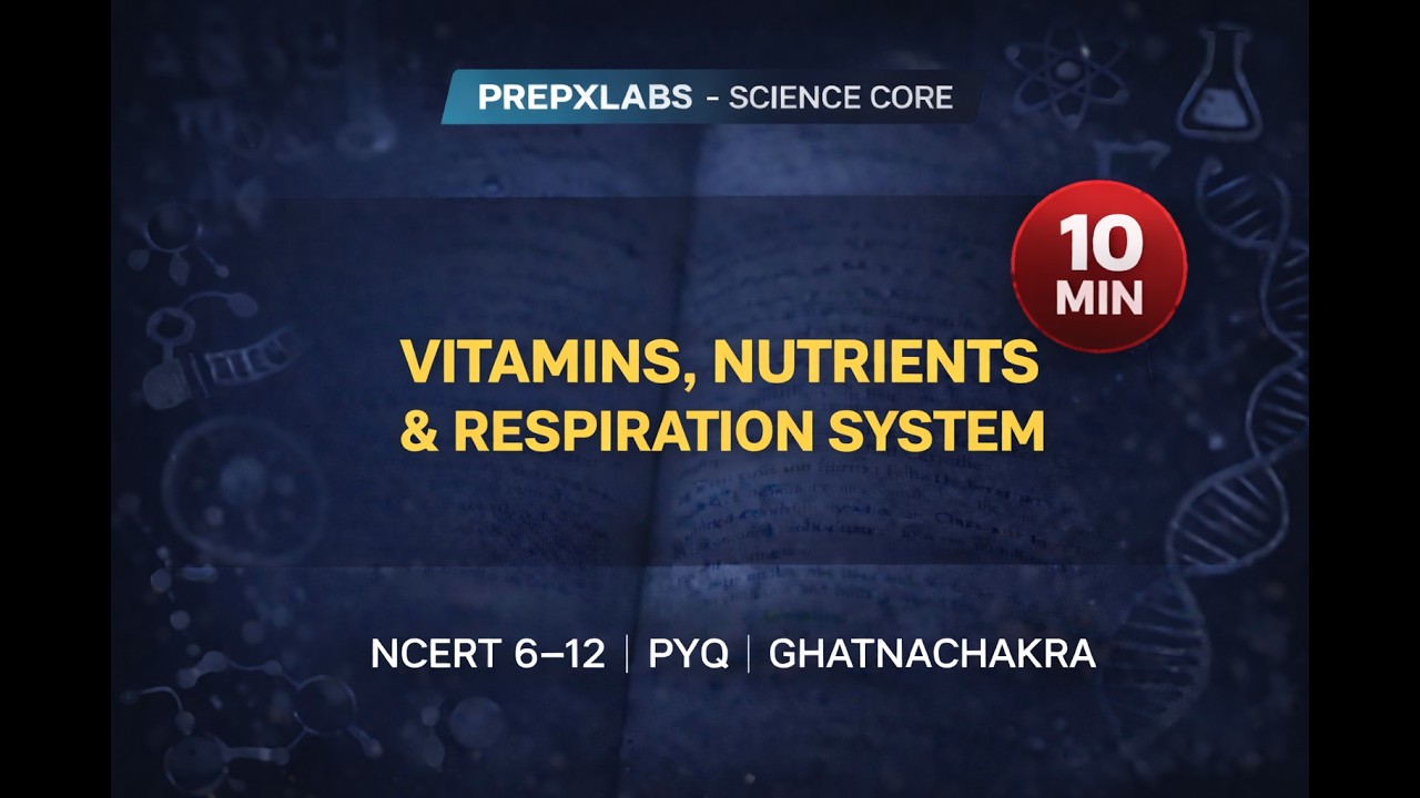 8. Vitamins , Nutrients and Respiration System | Prelims Direct Hit | UPSC/UPPCS/HCS and other PCS