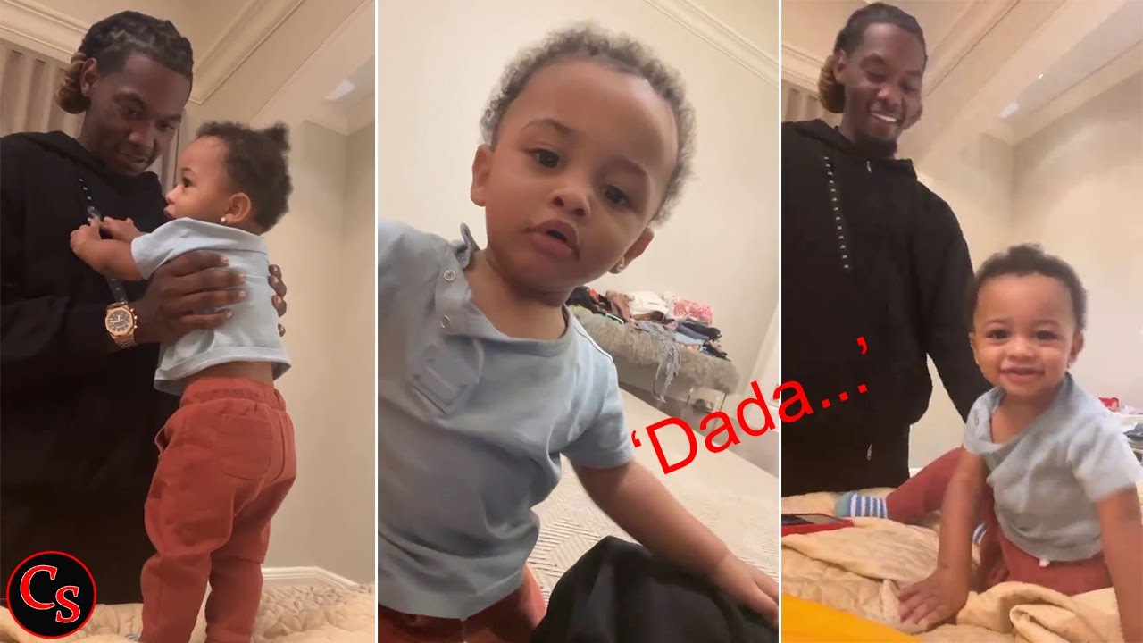 Cardi B's Son Wave Set Cephus Saying 'Dada' to His Daddy Offset (Video)
