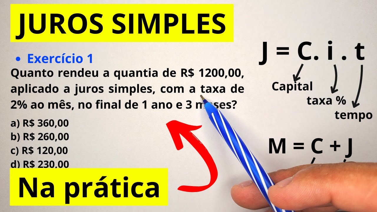 JUROS SIMPLES | AULA COMPLETA | CÁLCULO DO JUROS, MONTANTE E EXERCÍCIOS