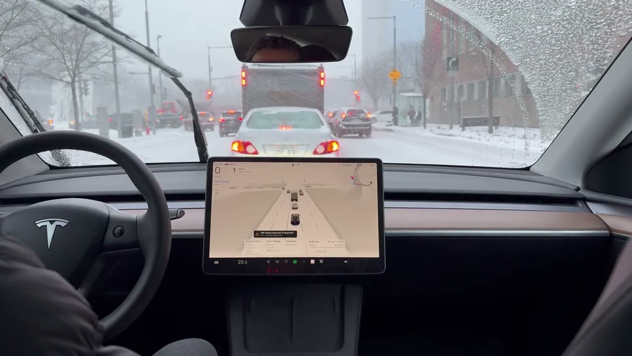FSD 14.2.2.2 in heavy snow and slippery roads : PERFECT