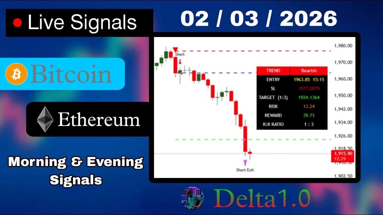 🔴 Live Ethereum (ETH) & BITCOIN (BTC) 15 Minute Live Signals