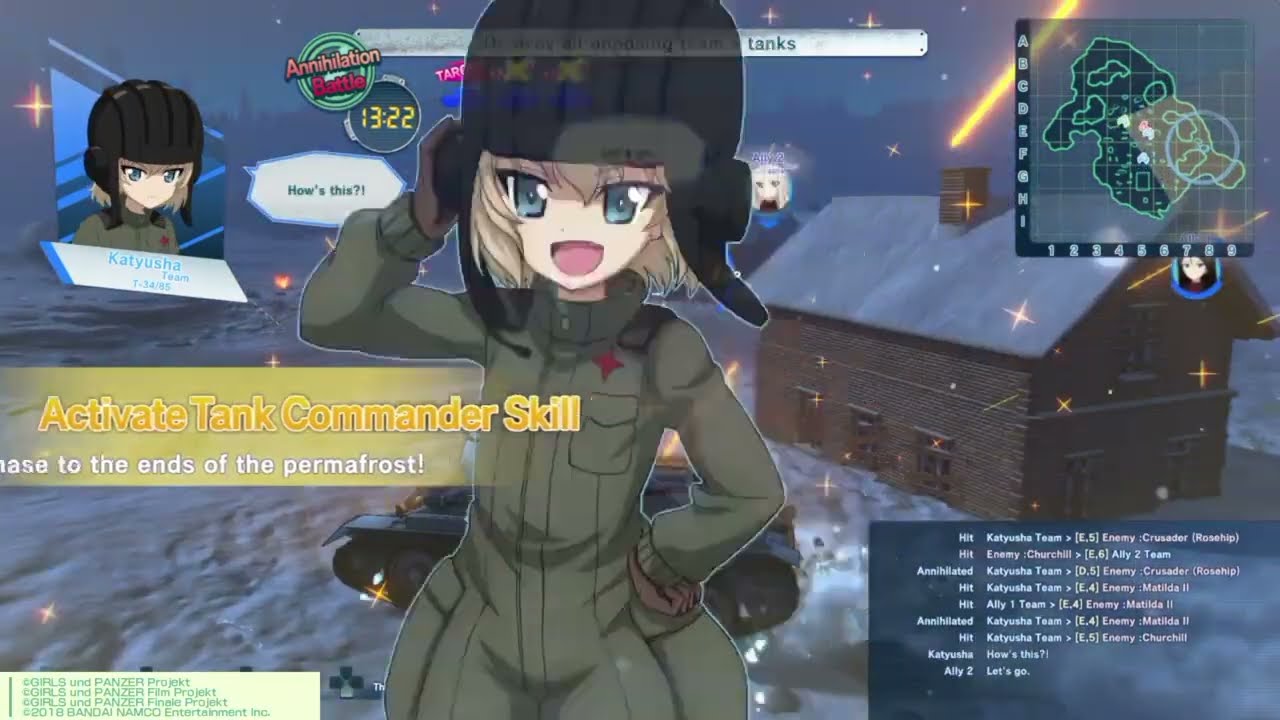 Girls und panzer Dream Tank Match Katyusha Pravda High School vs Saint Gloriana.