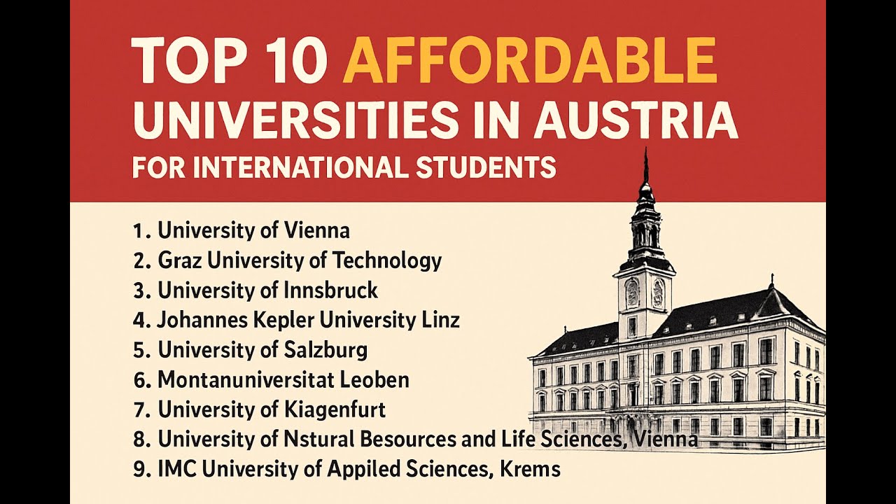 Top 10 Affordable Universities in Austria for International Students 2026