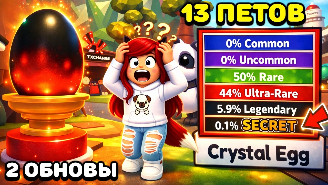 2 ОБНОВЫ ПОДРЯД! Новый СУПЕР РЕДКИЙ ПЕТ в Адопт Ми Роблокс! Точная дата выхода яиц Adopt Me