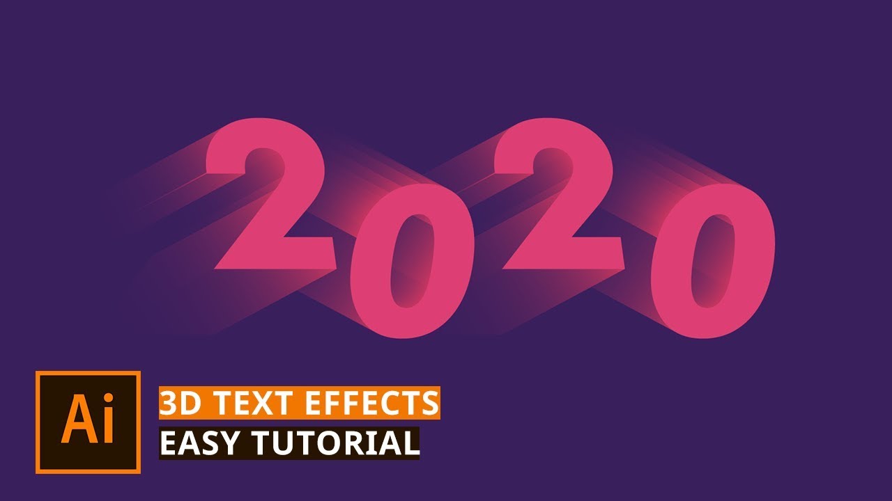 Illustrator Tutorial - Create Easy 3D Text Effects